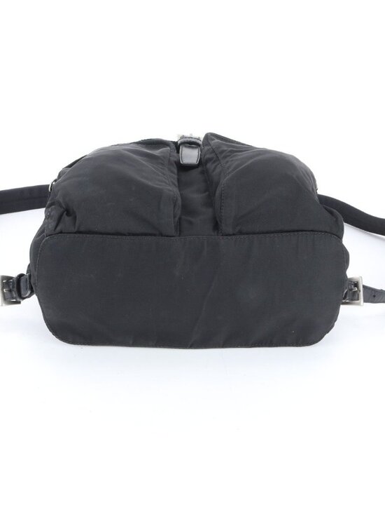 Prada Tessuto Nylon Triangle Logo Backpack Black main image 7